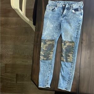 Gap Kids Blue Camouflage Patch  Jeans